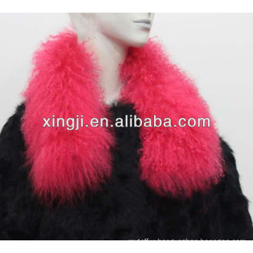 dyed color Mongolian sheep collar for jacket